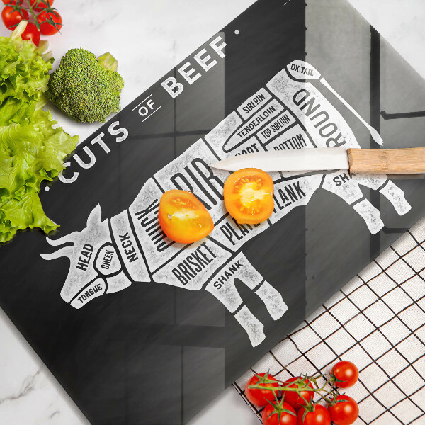 Kitchen worktop saver Cow meat beef