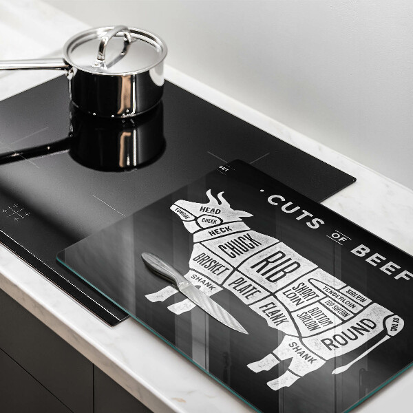 Kitchen worktop saver Cow meat beef