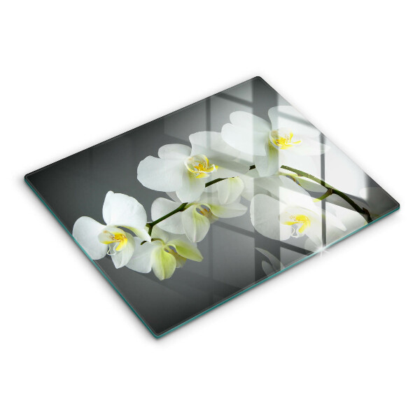 Kitchen countertop cover White orchid flowers