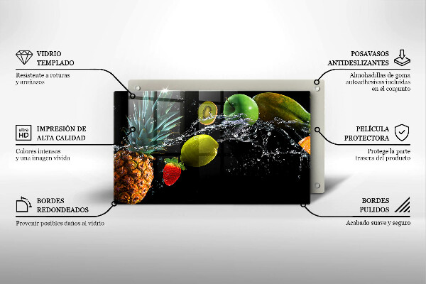 Kitchen worktop saver Fruits in water