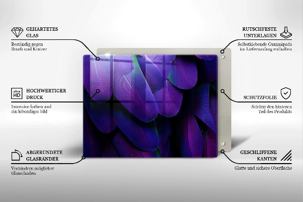 Kitchen worktop saver Neon feathers