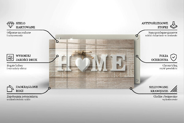 Kitchen countertop cover Boards and the inscription Home