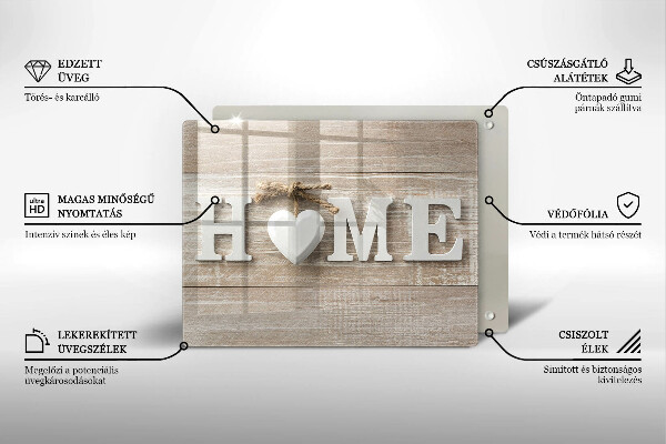 Kitchen countertop cover Boards and the inscription Home