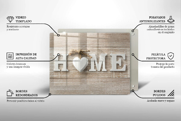 Kitchen countertop cover Boards and the inscription Home