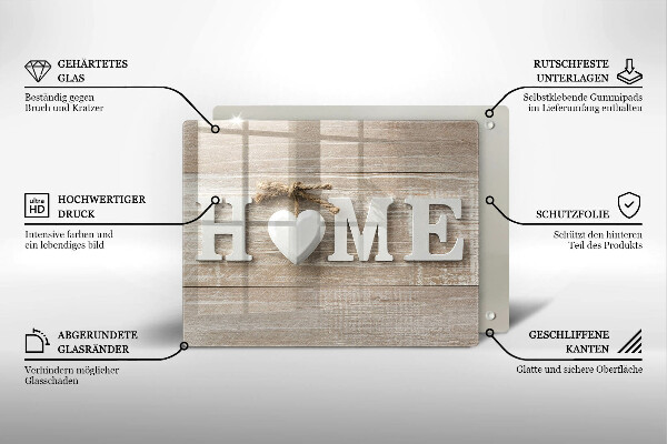 Kitchen countertop cover Boards and the inscription Home