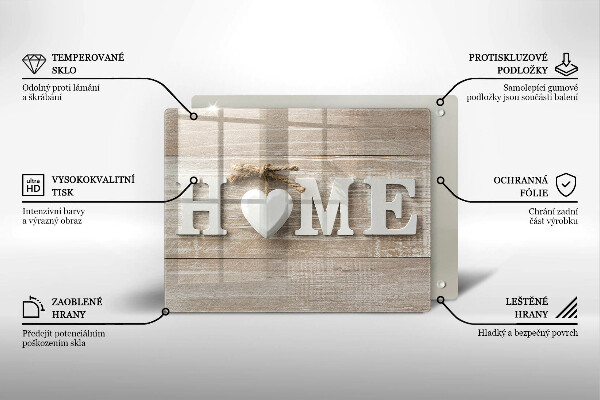 Kitchen countertop cover Boards and the inscription Home