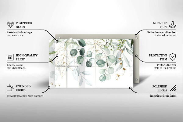 Kitchen worktop saver Painted plants