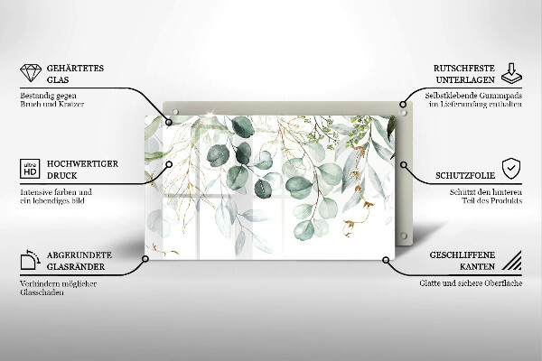 Kitchen worktop saver Painted plants