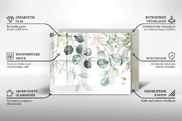 Kitchen worktop saver Painted plants