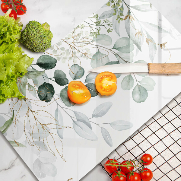 Kitchen worktop saver Painted plants