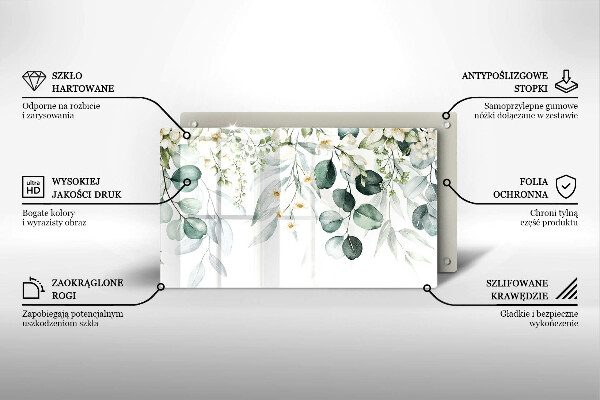 Kitchen worktop saver Watercolor plants