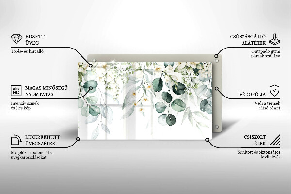 Kitchen worktop saver Watercolor plants