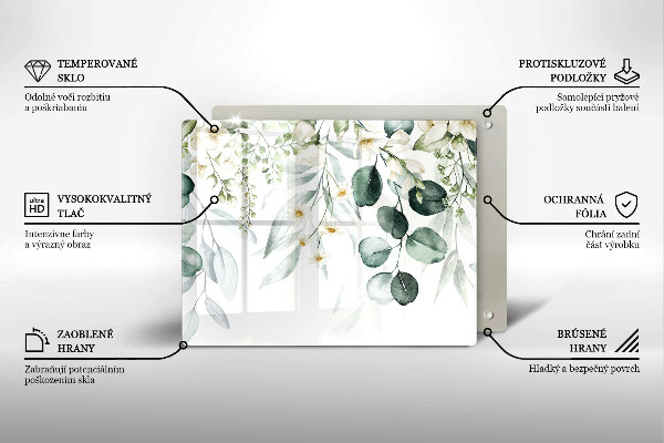 Kitchen worktop saver Watercolor plants