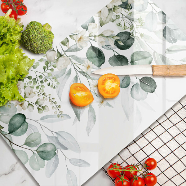 Kitchen worktop saver Watercolor plants