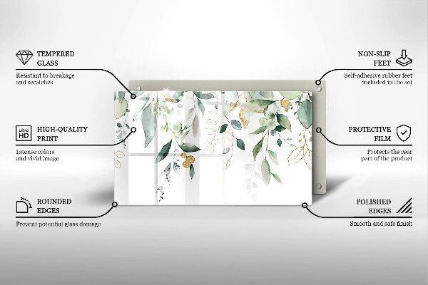 Worktop saver Watercolor leaves