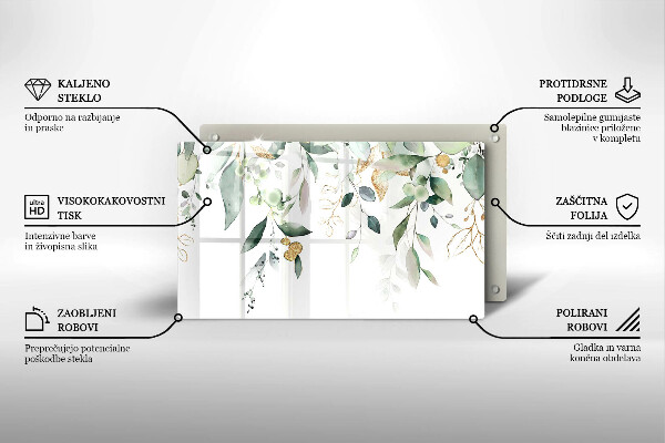 Worktop saver Watercolor leaves