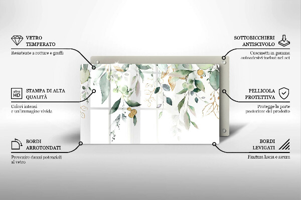 Worktop saver Watercolor leaves