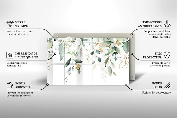 Worktop saver Watercolor leaves