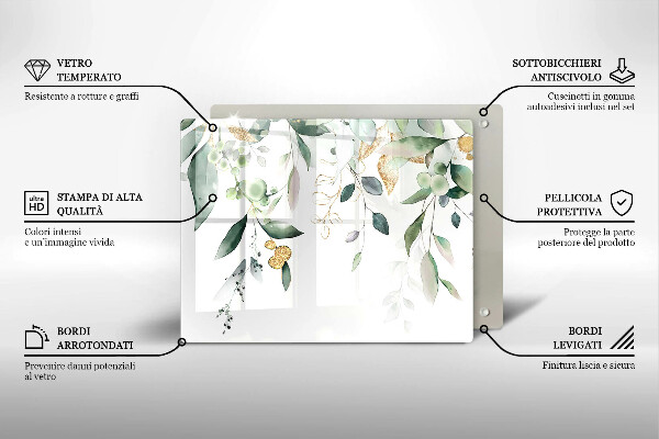 Worktop saver Watercolor leaves