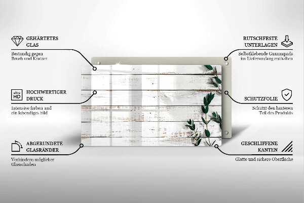 Worktop saver Old boards and leaves