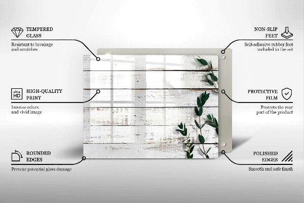 Worktop saver Old boards and leaves