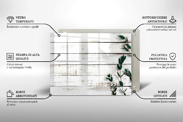 Worktop saver Old boards and leaves
