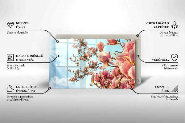 Kitchen countertop cover Pink Flowers Tree