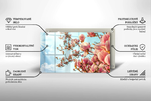 Kitchen countertop cover Pink Flowers Tree