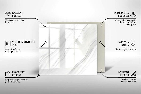 Worktop heat protector Delicate marble