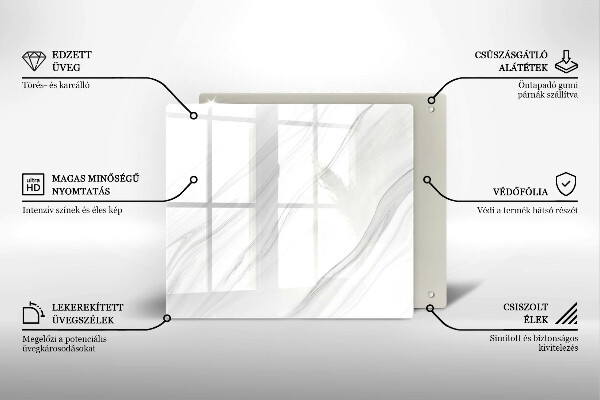 Worktop heat protector Delicate marble