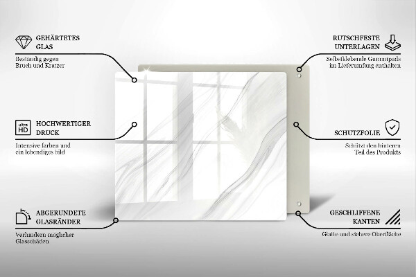 Worktop heat protector Delicate marble