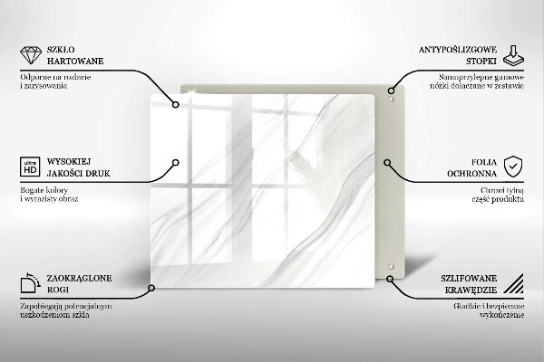 Worktop heat protector Delicate marble