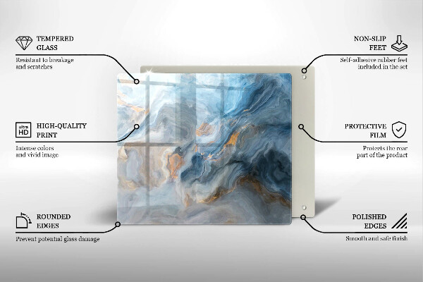 Kitchen worktop saver Marble texture