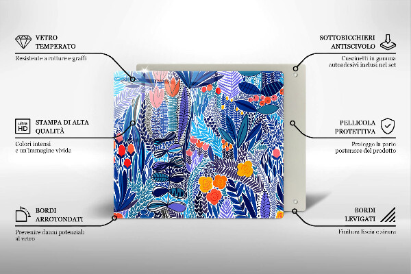 Kitchen worktop saver Painted meadow