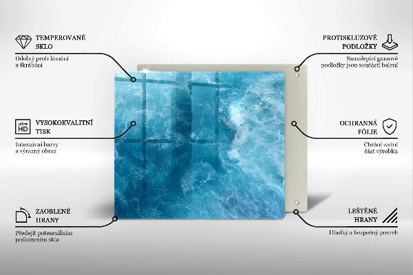 Kitchen worktop saver Blue water