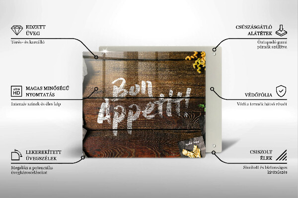 Kitchen worktop saver Boards inscription Bon Appetit