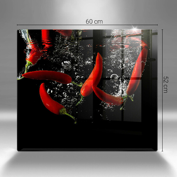Kitchen worktop saver Chili peppers in water