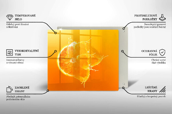 Kitchen worktop saver Juicy fruit of orange