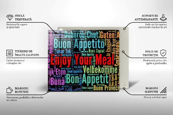 Worktop saver Enjoy your meal transcriptions