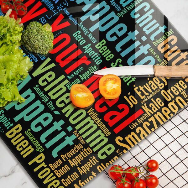 Worktop saver Enjoy your meal transcriptions