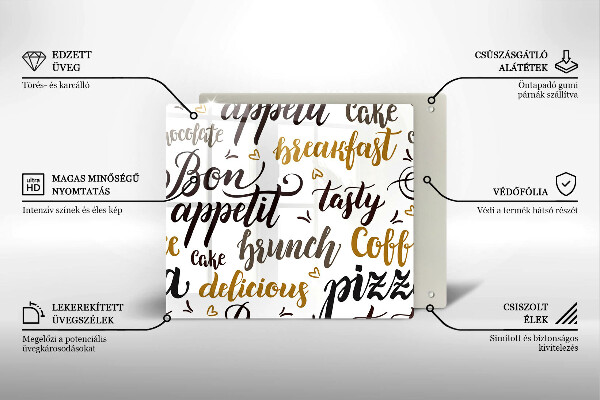 Kitchen worktop saver Text Bon Appetit