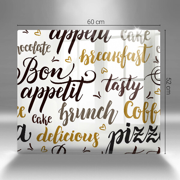 Kitchen worktop saver Text Bon Appetit