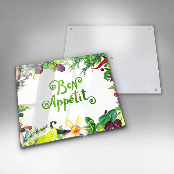 Induction hob cover The inscription Bon Appetit