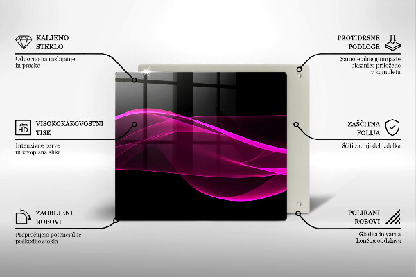 Induction hob cover Pink abstraction