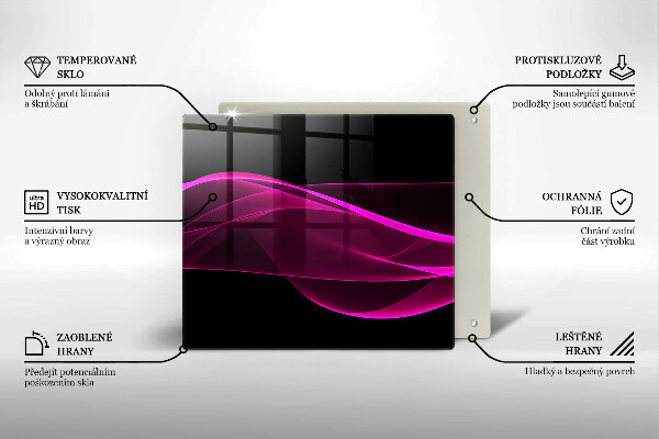 Induction hob cover Pink abstraction