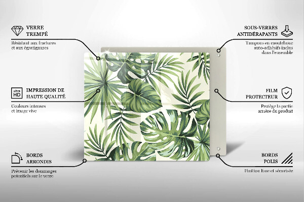 Kitchen worktop saver Illustration of the Monstera leaves