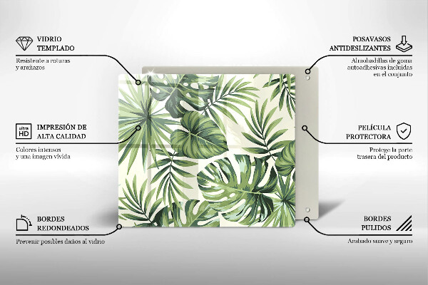 Kitchen worktop saver Illustration of the Monstera leaves