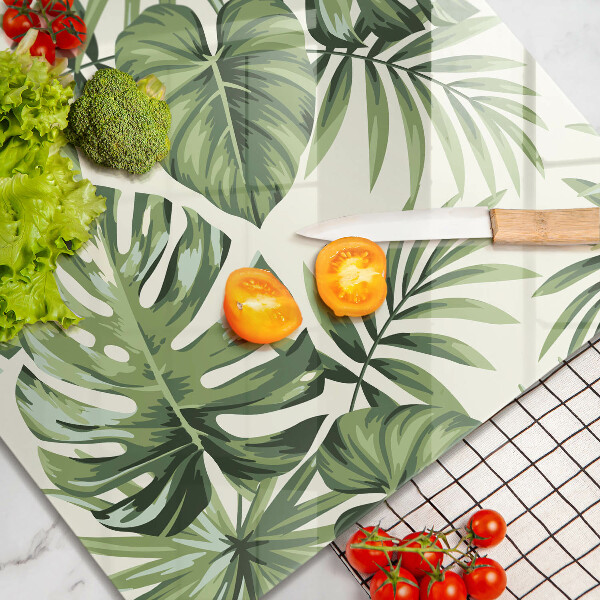 Kitchen worktop saver Illustration of the Monstera leaves