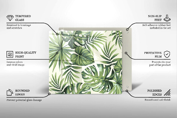 Kitchen worktop saver Illustration of the Monstera leaves