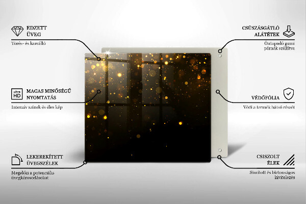 Kitchen worktop saver Golden glitter